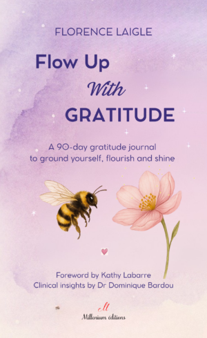 Flow up with gratitude book's cover by Florence Laigle - Millenium éditions